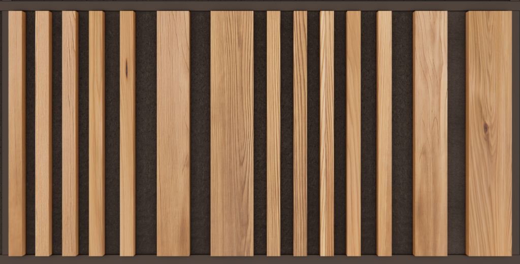 Wooden slats with dark background