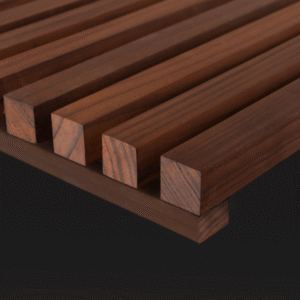 Modified Softwood Open Slat Exterior Modular Panel – Ko'Walnut