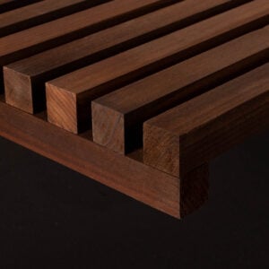 Modified Hardwood Square Slat Exterior Open Panel – Ko'Walnut
