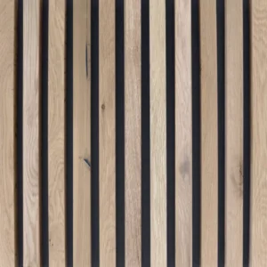 White Oak Square Slat Modular Panel - Haystack