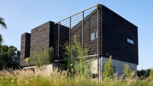 Weather-resistant sustainable wood siding, offering a natural, eco-friendly facade.