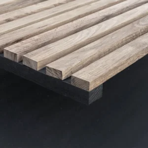 White Oak Linear Slat Open Panel - Haystack