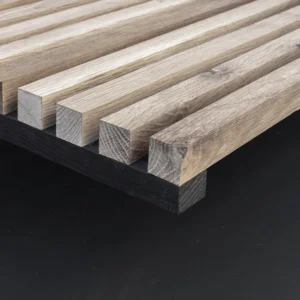 White Oak Square Slat Open Panel - Haystack