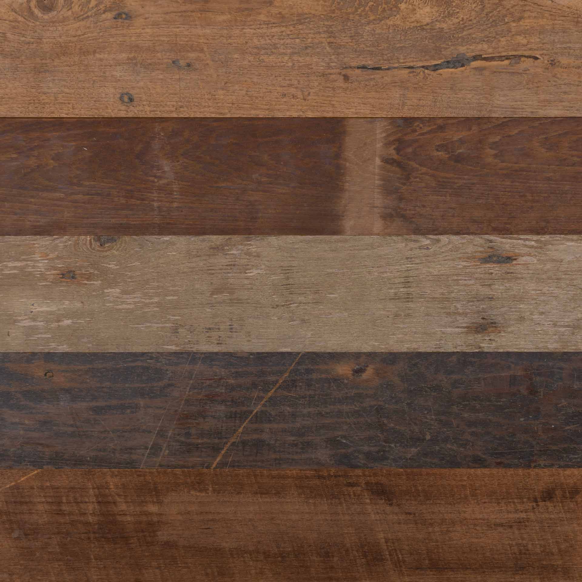 Naturally Distressed Long Plank Teak Flooring - Unfinished