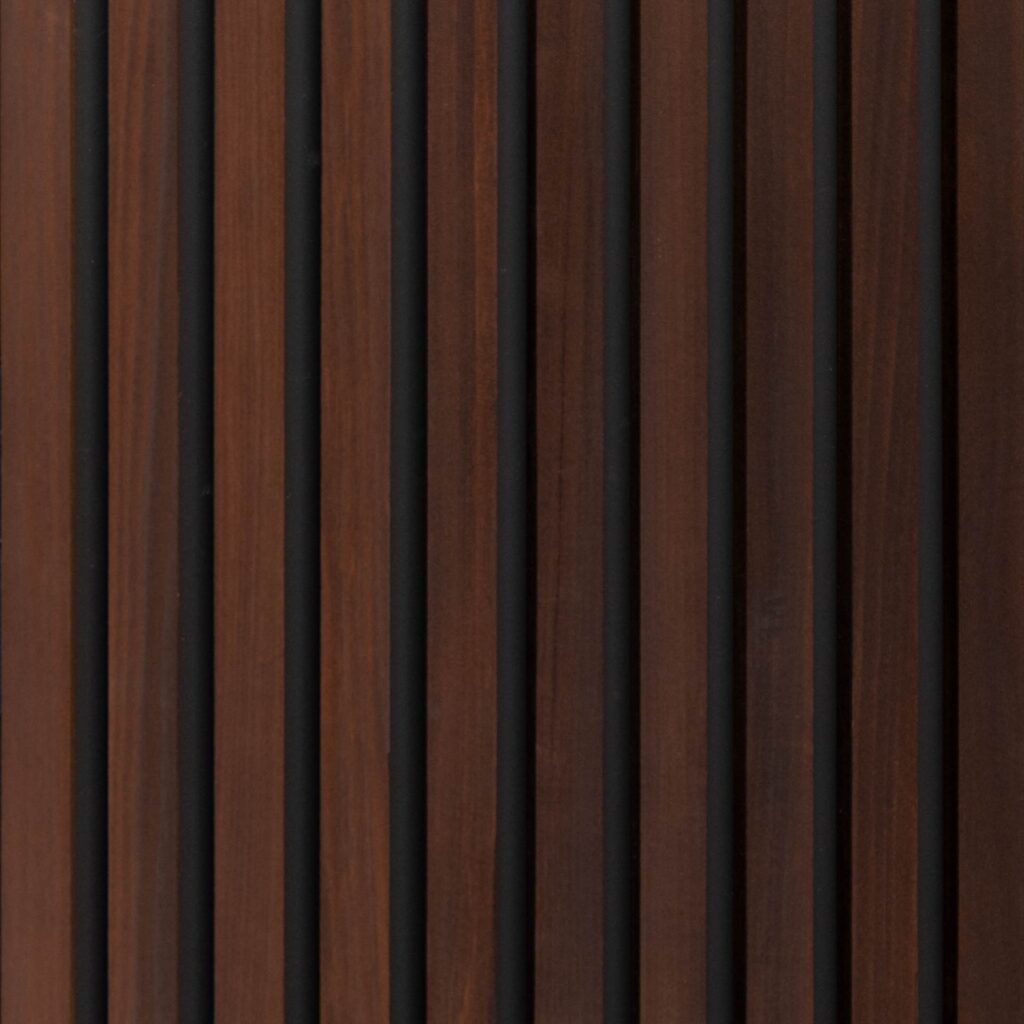 Modified Hardwood Linear Slat Exterior Modular Panel – Ko'Walnut